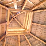 outdoor kitchen Ortega quincho roof detail