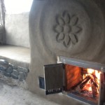 firebox with bench - by Eva