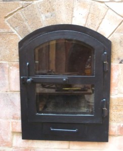 door hardware for masonry heater