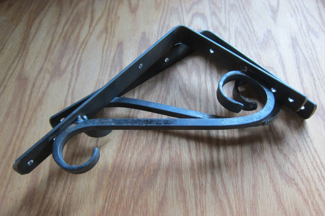 Blacksmithed Shelf Brackets