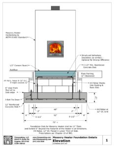masonry heater foundation details