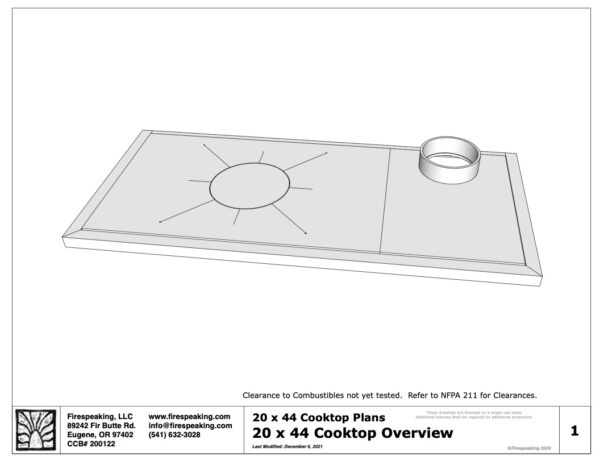20" x 44" Cooktop Plans