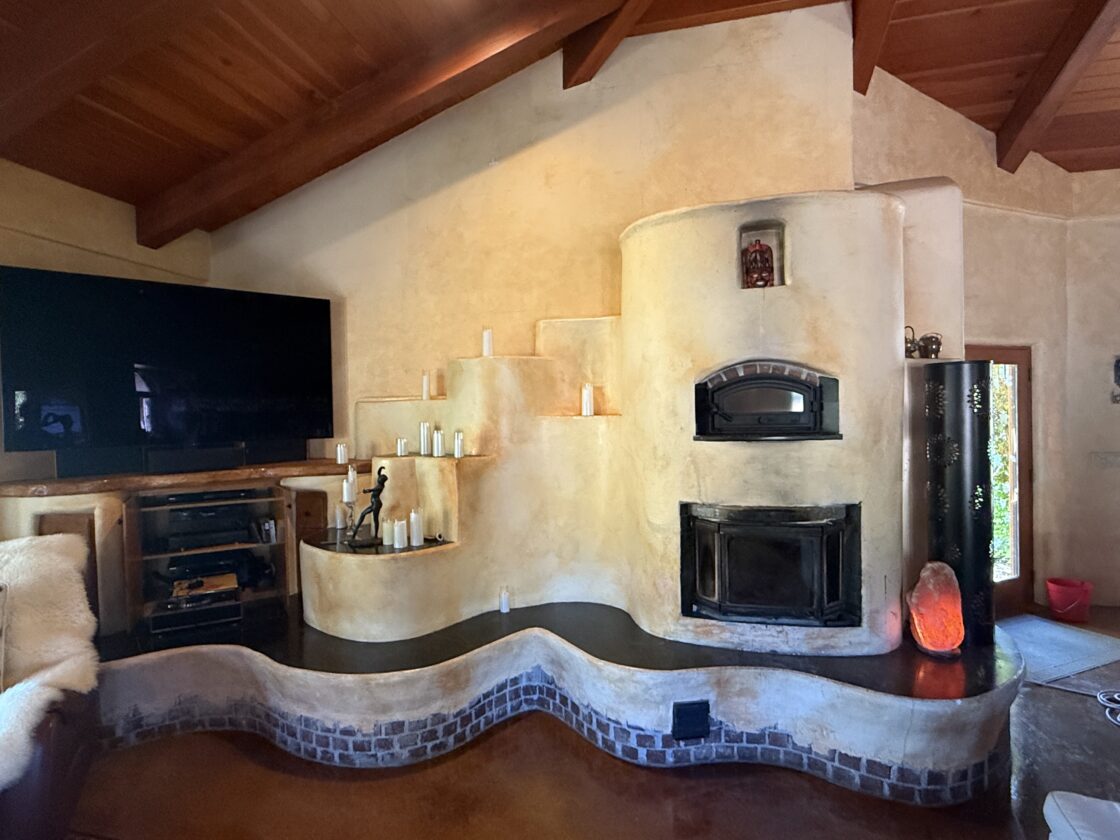 Beautiful Sculptural Custom Masonry Heater